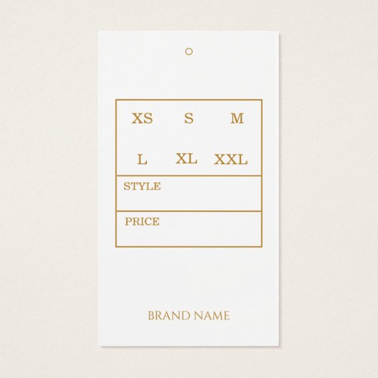 Waterverf Brush Gold Hang label Visitekaartje (Achterkant)