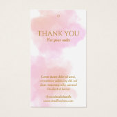 Waterverf Brush Gold Hang label Visitekaartje (Voorkant)