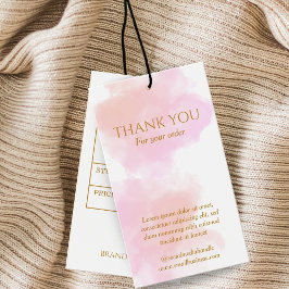 Waterverf Brush Gold Hang label Visitekaartje