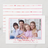 Waterverf Brush Script Valentijn Foto Feestdagenkaart (Voorkant / Achterkant)