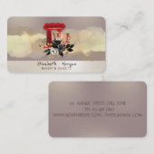 Waterverf Brush Stroke Black Flowers Cake Mixer Visitekaartje (Voorkant / Achterkant)