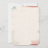 Waterverf Brush Stroke Faux Folie bruiloft Kaart (Achterkant)