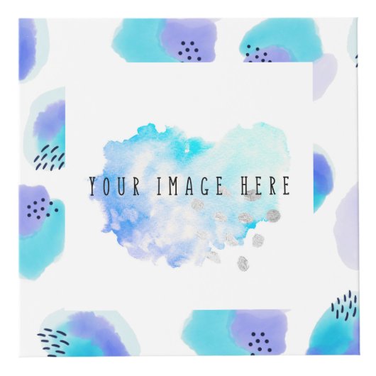 Waterverf Brushstrokes Cube Kubus (Voorkant)