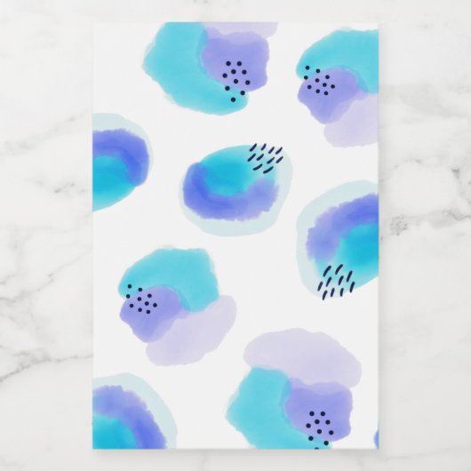 Waterverf Brushstrokes Food Label Voedselcontainer Etiket (Enkel label)