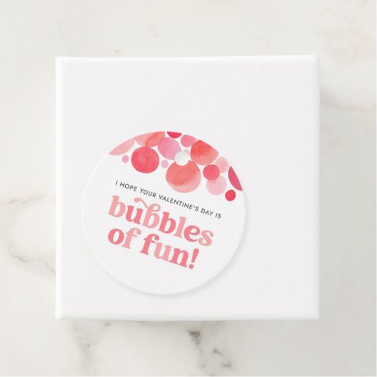 Waterverf Bubbels van Fun Valentijnsdag Bedankjes Labels (In situ)
