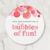 Waterverf Bubbels van Fun Valentijnsdag Bedankjes Labels (Voorkant)