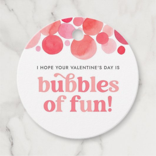 Waterverf Bubbels van Fun Valentijnsdag Bedankjes Labels (Voorkant)