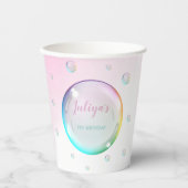 Waterverf bubbels Verjaardag Papieren Bekers (Voorkant)