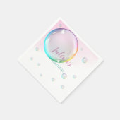 Waterverf bubbels Verjaardag Servet (Hoek)