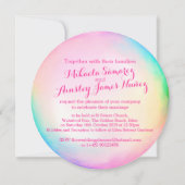 Waterverf bubble bruiloft uitnodigen kaart (Achterkant)