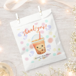 Waterverf Bubble Tea Baby Shower Bedankt Bedankzakje