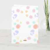 Waterverf Bubble Tea Baby shower Bedankt Kaart (Achterkant)