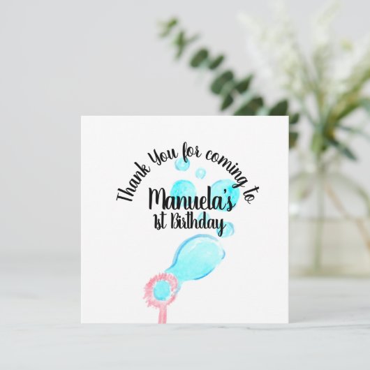 Waterverf Bubble Wand Pop Pop Birthday (Staand voorkant)