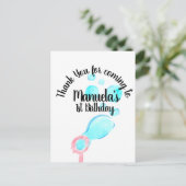 Waterverf Bubble Wand Pop Pop Birthday Briefkaart (Staand voorkant)