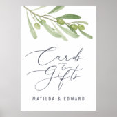 Waterverf budget voor olijfbruiloft en geschenken poster (Voorkant)