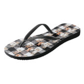 Waterverf Buffalo Plaid Corgi Hond Teenslippers (Schuin)