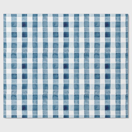 Waterverf Buffalo Pset- blue indigo Cadeaupapier (Vlak)