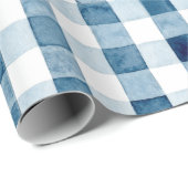 Waterverf Buffalo Pset- blue indigo Cadeaupapier (Rol Hoek)