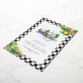 Waterverf Buffalo Pset Silver Folie Feestdagenkaart (Gedraaid)