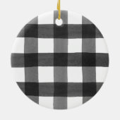 Waterverf Buffalo-speldenornament Keramisch Ornament (Achterkant)