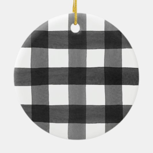 Waterverf Buffalo-speldenornament Keramisch Ornament (Achterkant)