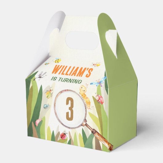 Waterverf Bug Insect Boy Verjaardag Bedankdoosjes (Achterkant)