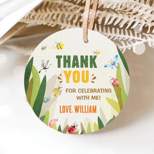 Waterverf Bug Insect Boy Verjaardag Bedankjes Labels