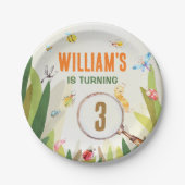 Waterverf Bug Insect Boy Verjaardag Papieren Bordje (Voorkant)