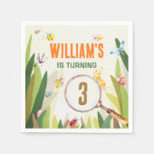 Waterverf Bug Insect Boy Verjaardag Servet (Voorkant)