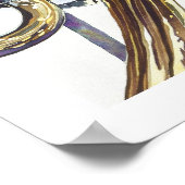 waterverf "Buiglicht" Muziekinstrumenten Poster (Hoek)