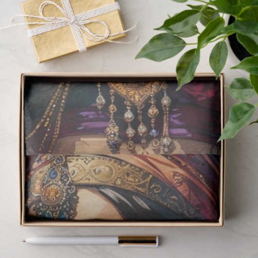 Waterverf buikdanseres decoupage papier (Geschenk)