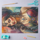 Waterverf buikdanseres decoupage papier (Craft)