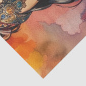 Waterverf buikdanseres decoupage papier (Detail)