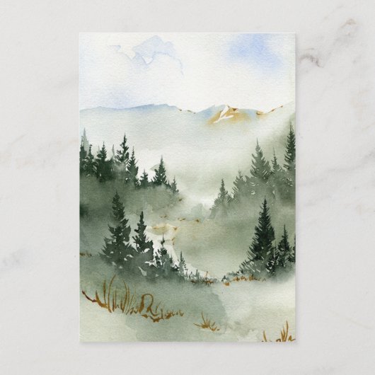 Waterverf buitenhuwelijk informatiekaartje (Achterkant)