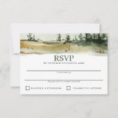 Waterverf buitenhuwelijk RSVP kaartje (Voorkant)