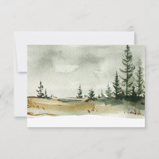 Waterverf buitenhuwelijk RSVP kaartje (Achterkant)