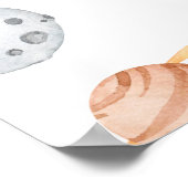 Waterverf Buitenruimte Baby shower Welkomstteken Poster (Hoek)