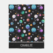 Waterverf buitenruimtecentrales - Aangepaste melkw Fleece Deken (Voorkant)