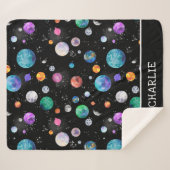 Waterverf buitenruimtecentrales - Aangepaste melkw Sherpa Deken (Voorkant (horizontaal))