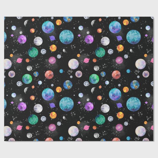 Waterverf buitenruimtecentrales cadeaupapier (Vlak)