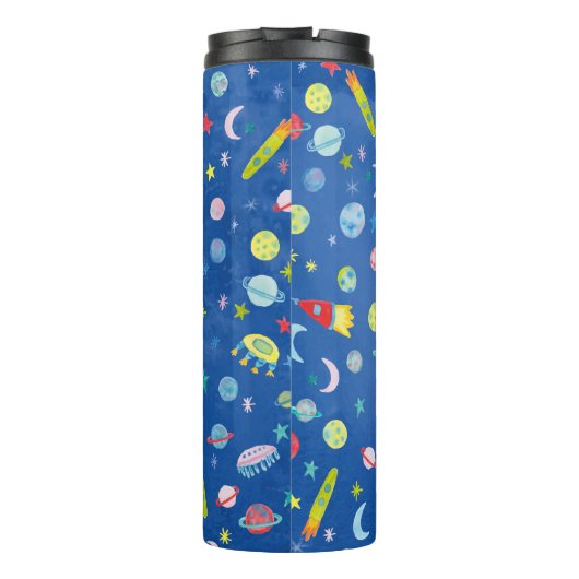 Waterverf buitenruimtectoren thermosbeker (Achterkant)