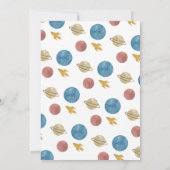 Waterverf buitenruimtetuel vierde verjaardag kaart (Achterkant)