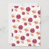 Waterverf buitenruimtevaartuig Eerste verjaardag Kaart (Achterkant)