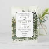 Waterverf buitenshuis bruiloft uitnodiging (Staand voorkant)