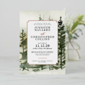 Waterverf buitenshuis bruiloft uitnodiging (Staand Voorkant)