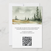 Waterverf buitenshuis met QR Code Wedding Kaart (Achterkant)