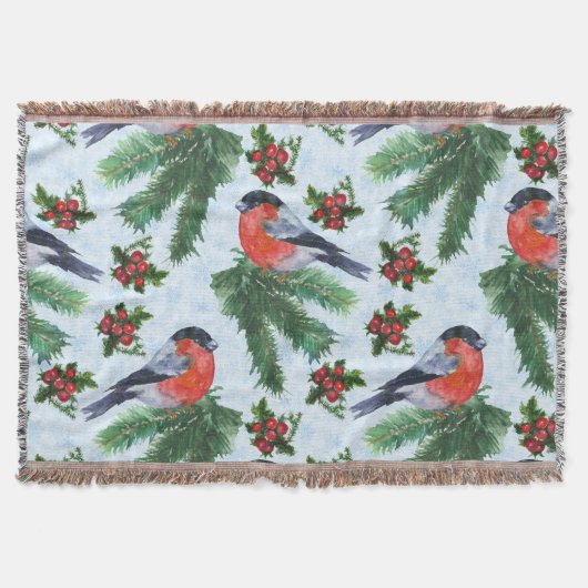 waterverf bulfinch deken (Voorkant)