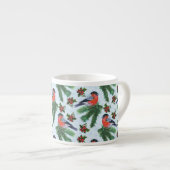 waterverf bulfinch espresso kop (Voorkant rechts)