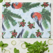 waterverf bulfinch theedoek (Gevouwen)