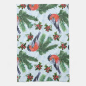 waterverf bulfinch theedoek (Verticaal)